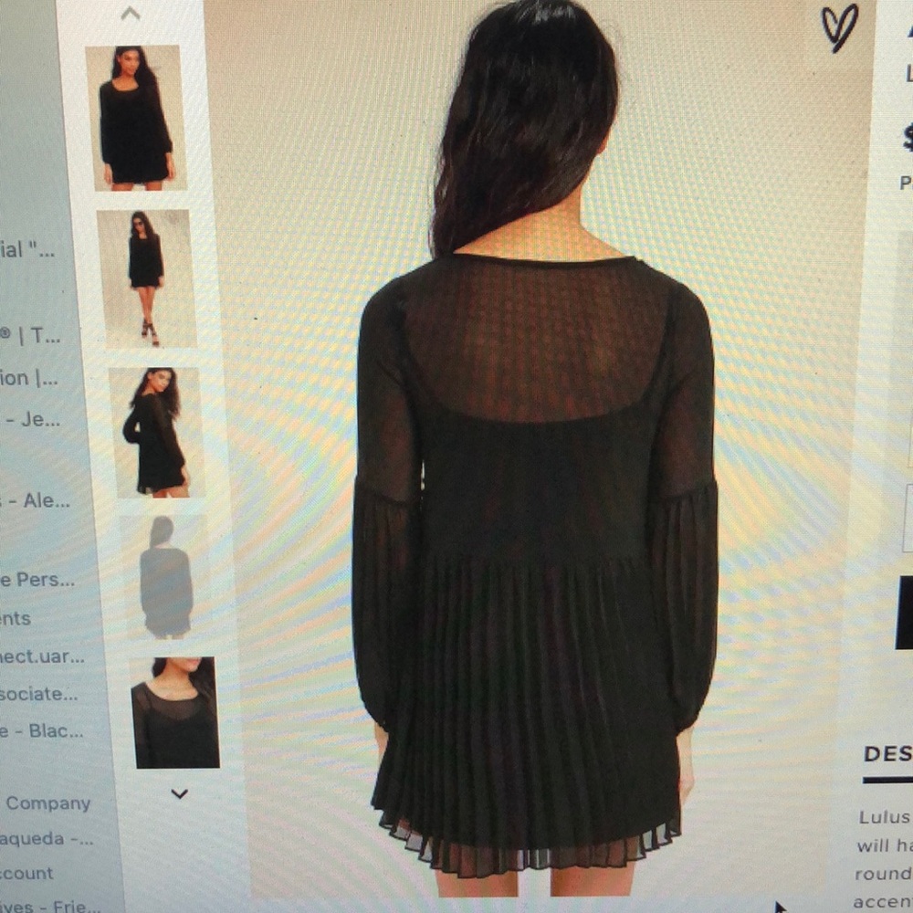 New No tag black sheer dress XS